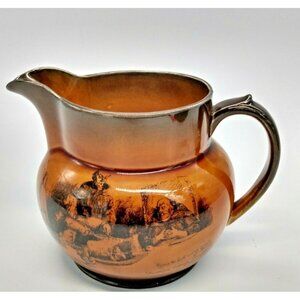 Vintage Ridgway Pottery Pitcher "Coaching Days & Coaching Ways" Series